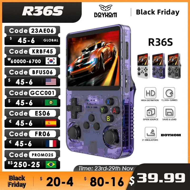 PIXELBOY R36S Retro Video Game